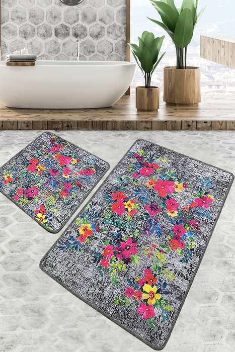 Mijölnir Juego de alfombras de baño Etova Multicolor de 2 piezas Mijölnir Juego de alfombras de baño Etova Multicolor de 2 piezas